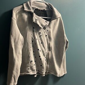 Beau Jours Side zip sweat shirt top